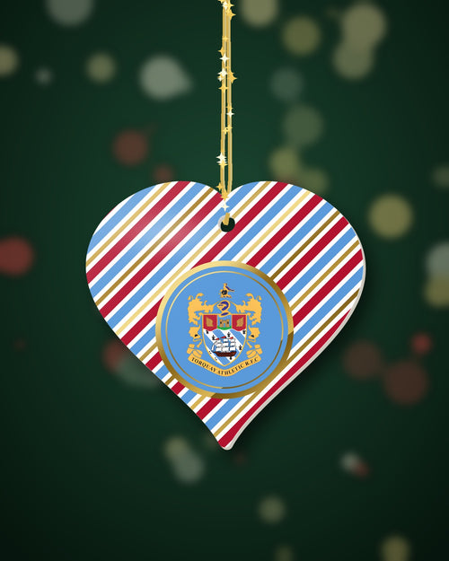 Torquay Athletic RFC Christmas Heart Candy Cane