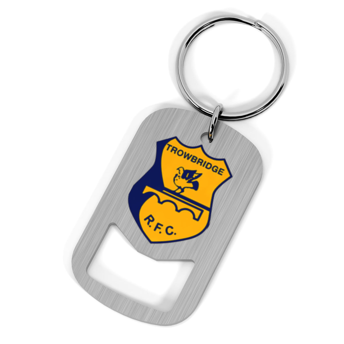 Trowbridge RFC Metal Beer Opener Keyring
