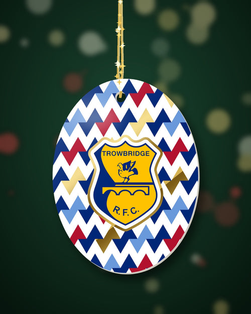 Trowbridge RFC Christmas Oval Harlequin