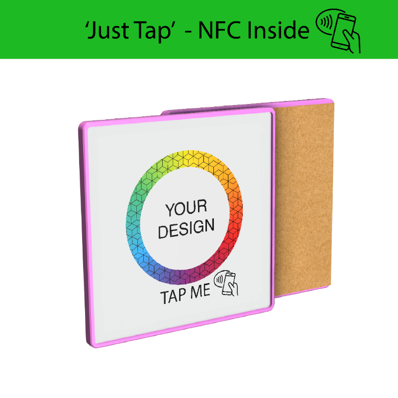 Smart NFC Square Coaster Full Colour Print