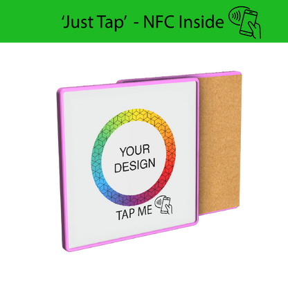 Smart NFC Square Coaster Full Colour Print