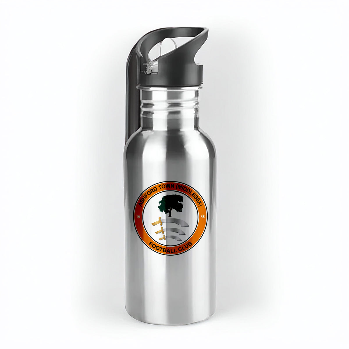 Ashford Town FC 500ml Metal Straw Bottle
