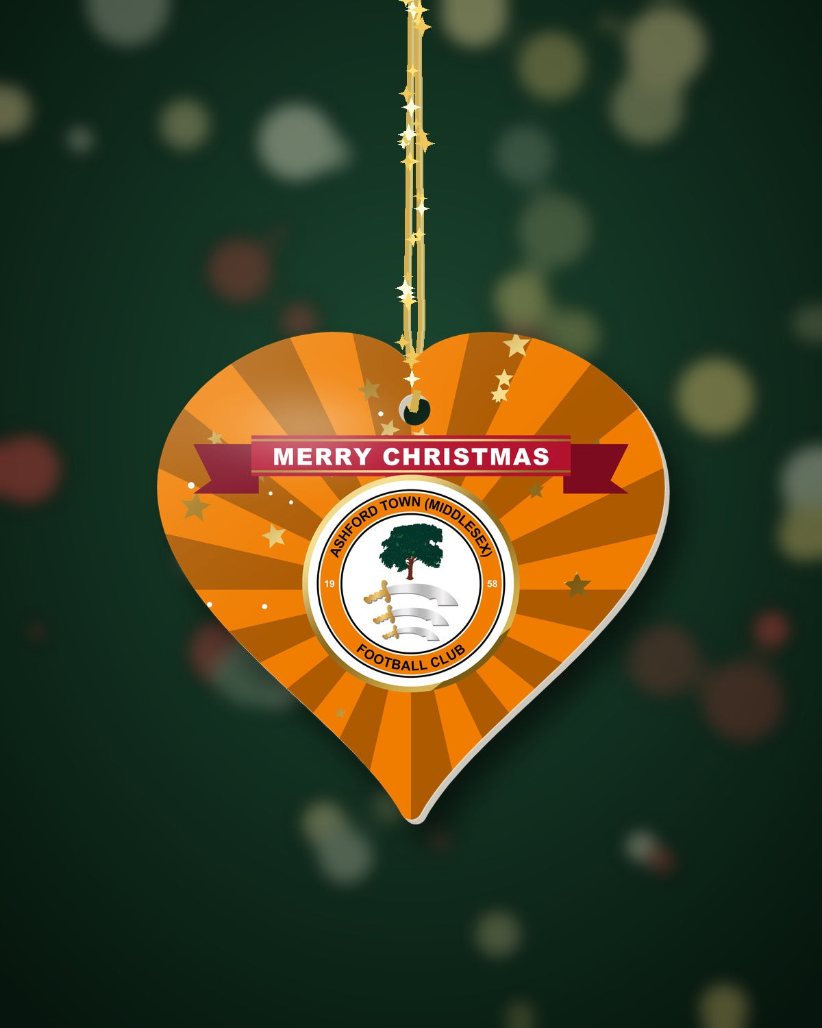 Ashford Town FC Christmas Heart Starburst