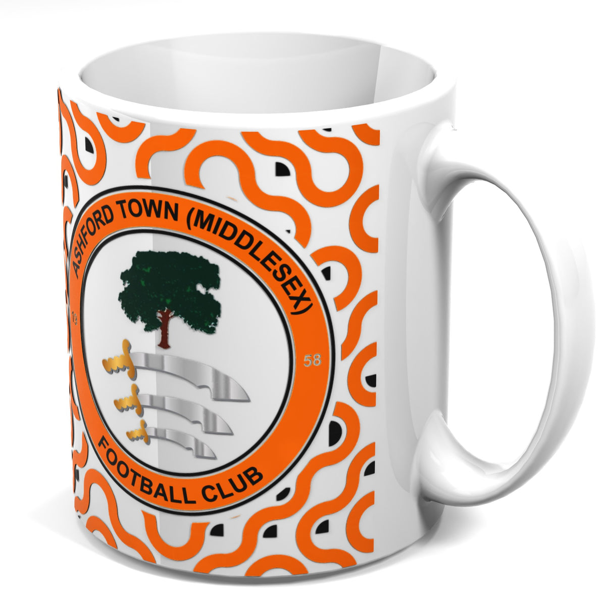 Ashford Town FC Pattern Mug