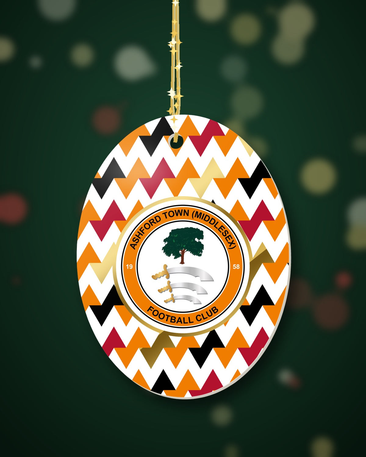 Ashford Town FC Christmas Oval Harlequin