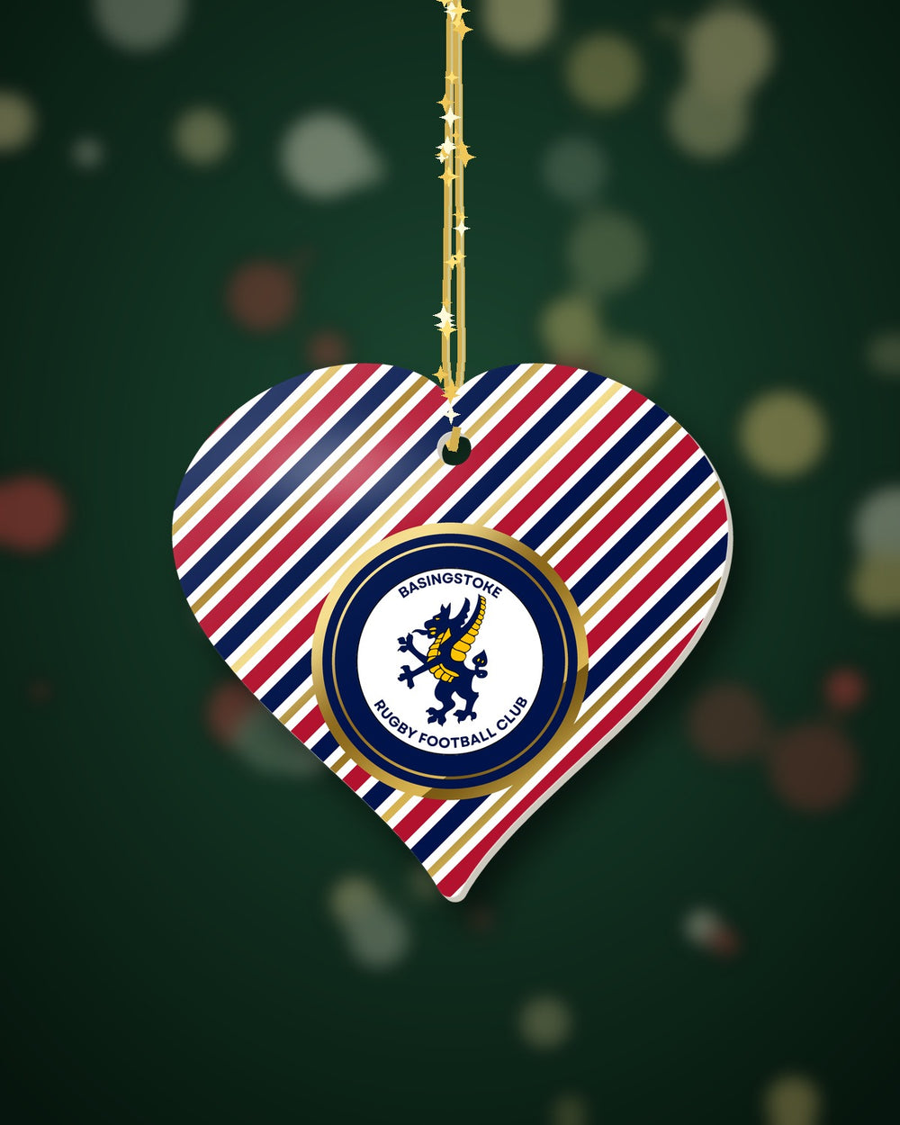 Basingstoke RFC Christmas Heart Candy Cane