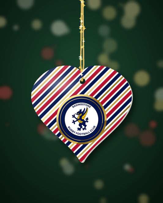 Basingstoke RFC Christmas Heart Candy Cane