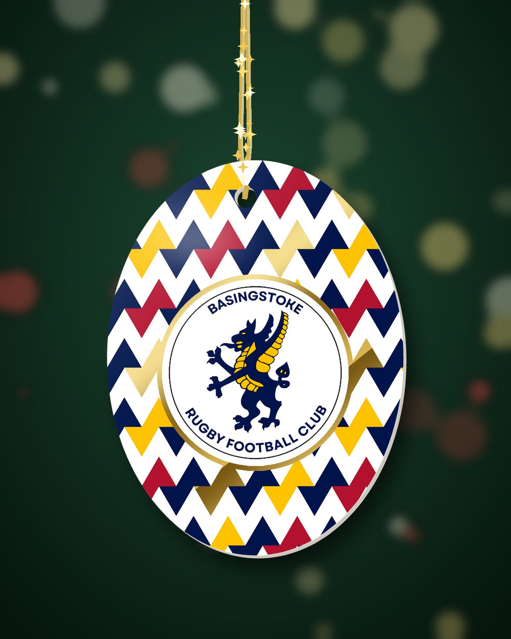 Basingstoke RFC Christmas Oval Harlequin