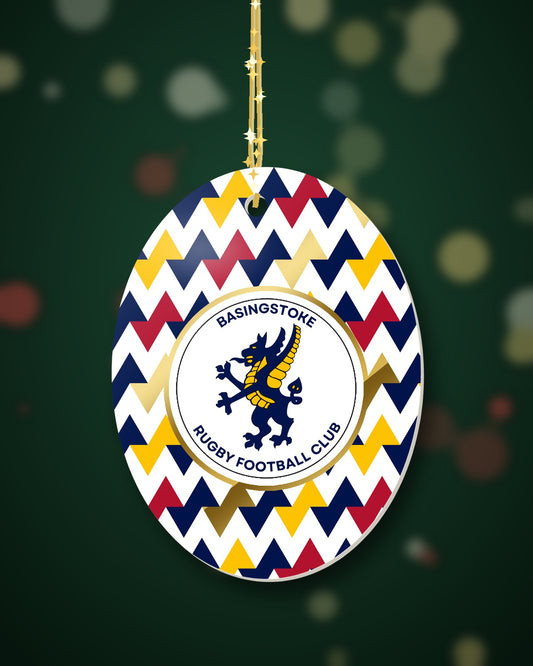 Basingstoke RFC Christmas Oval Harlequin