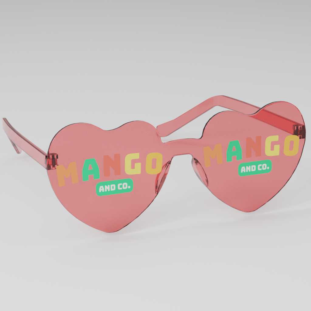 Custom Heart Party Glasses