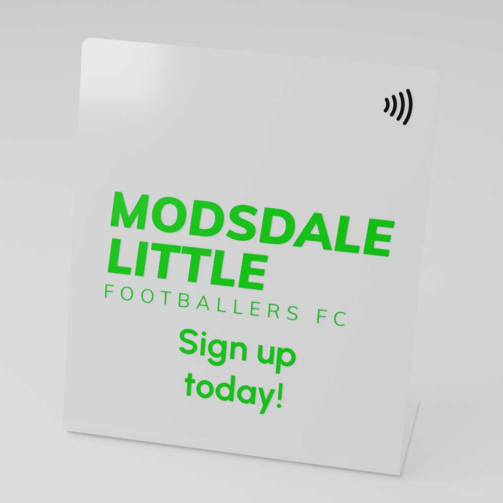 Custom NFC Desk Sign