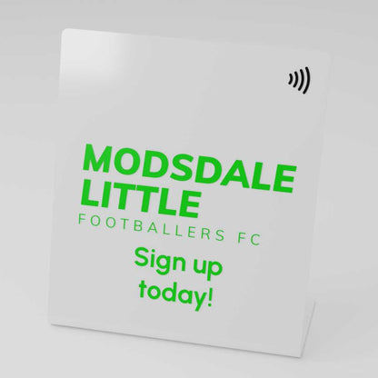 Custom NFC Desk Sign