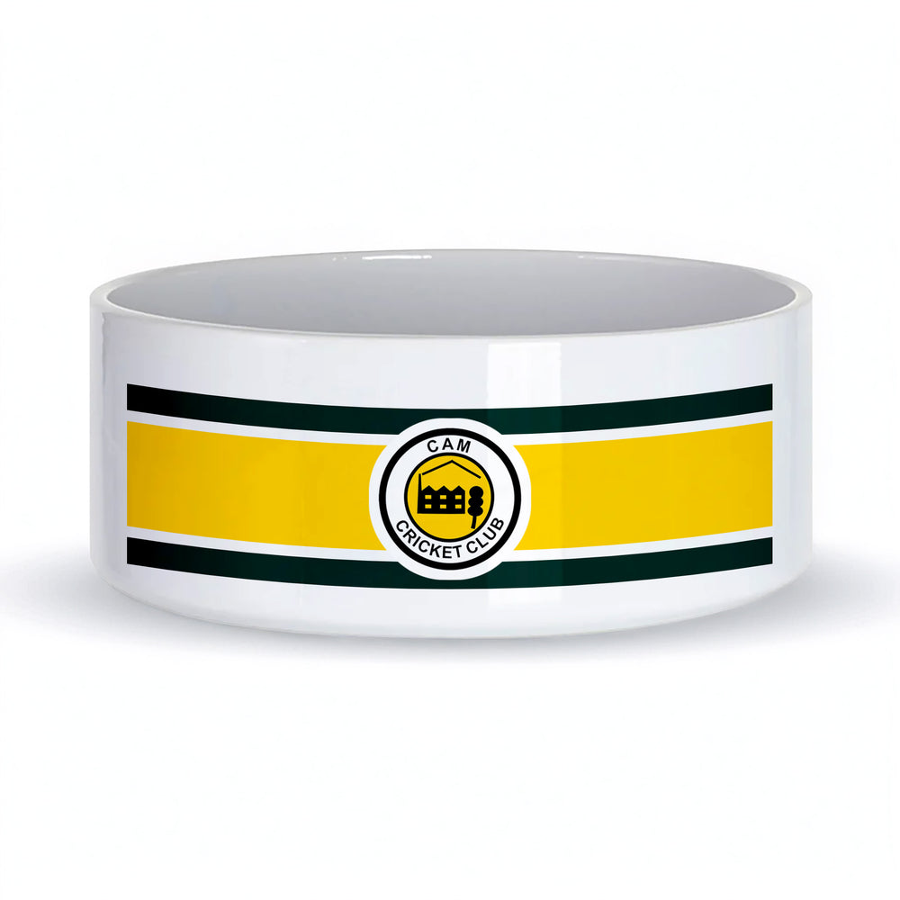 Cam Cricket Club Ceramic Dog Bowl