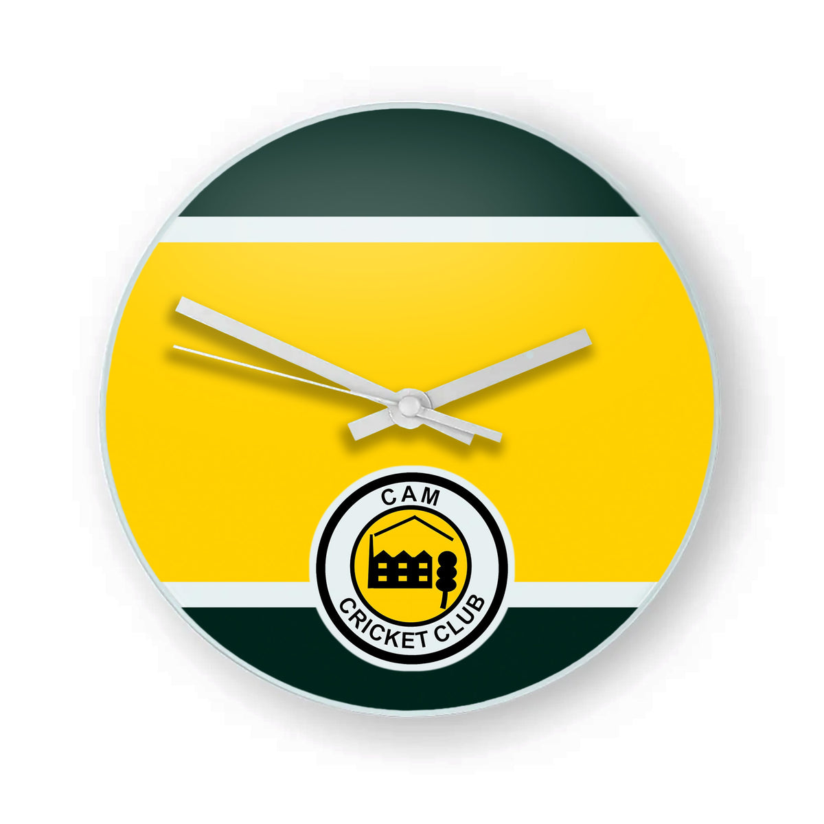 Cam Cricket Club Glass Clock
