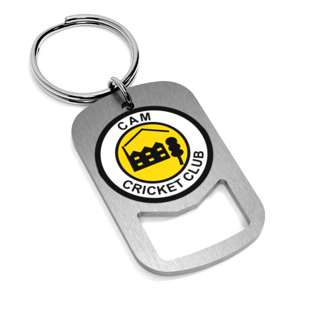 Cam Cricket Club Metal Beer Opener Keyring