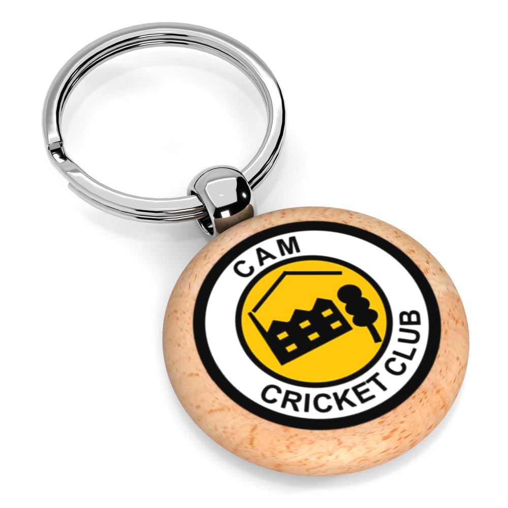Cam Cricket Club Wooden Keyring