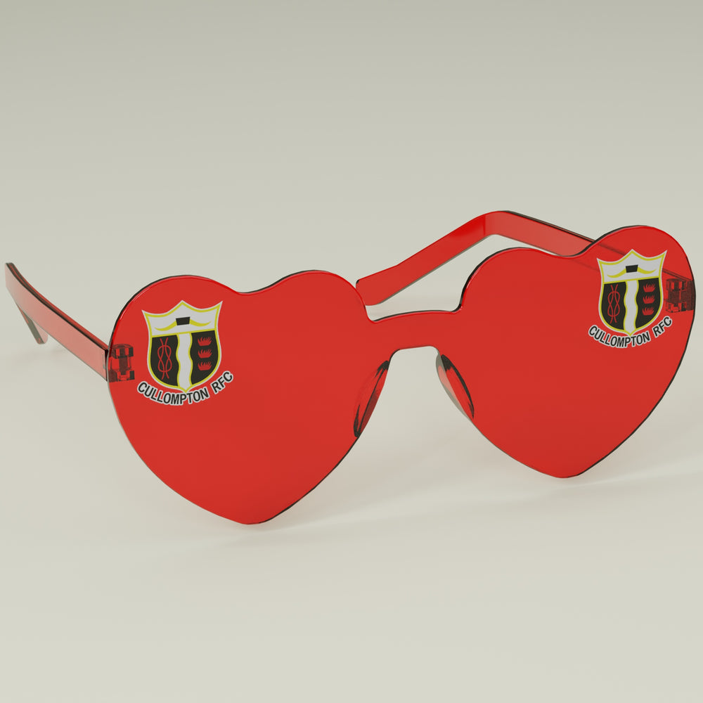 Cullompton RFC Heart Party Glasses