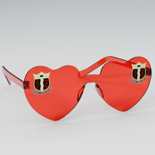 Cullompton RFC Heart Party Glasses