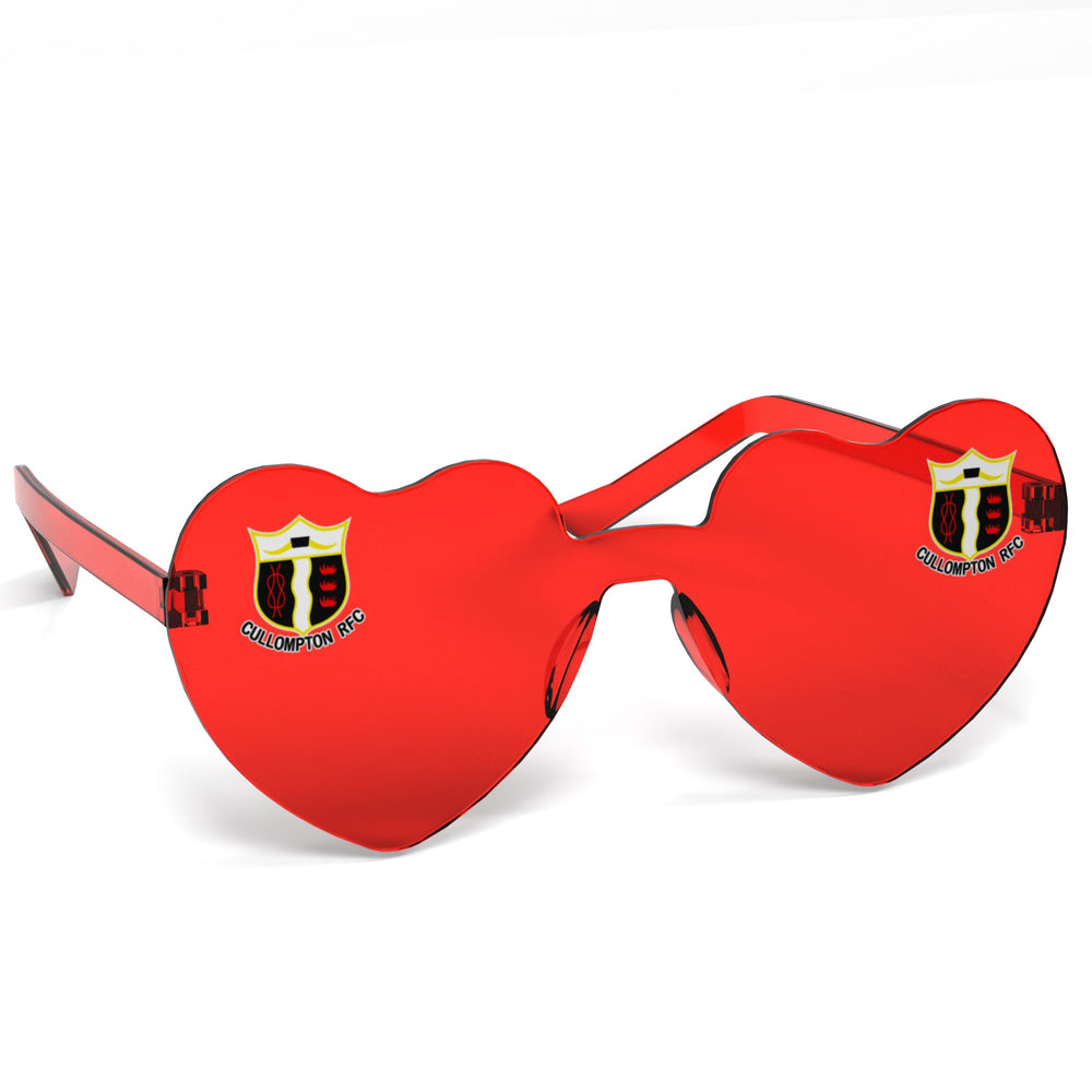 Cullompton RFC Heart Party Glasses