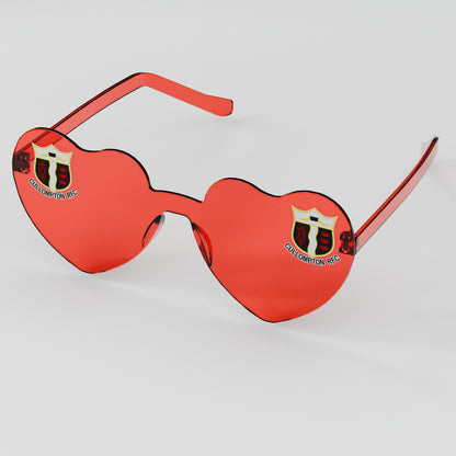 Cullompton RFC Heart Party Glasses