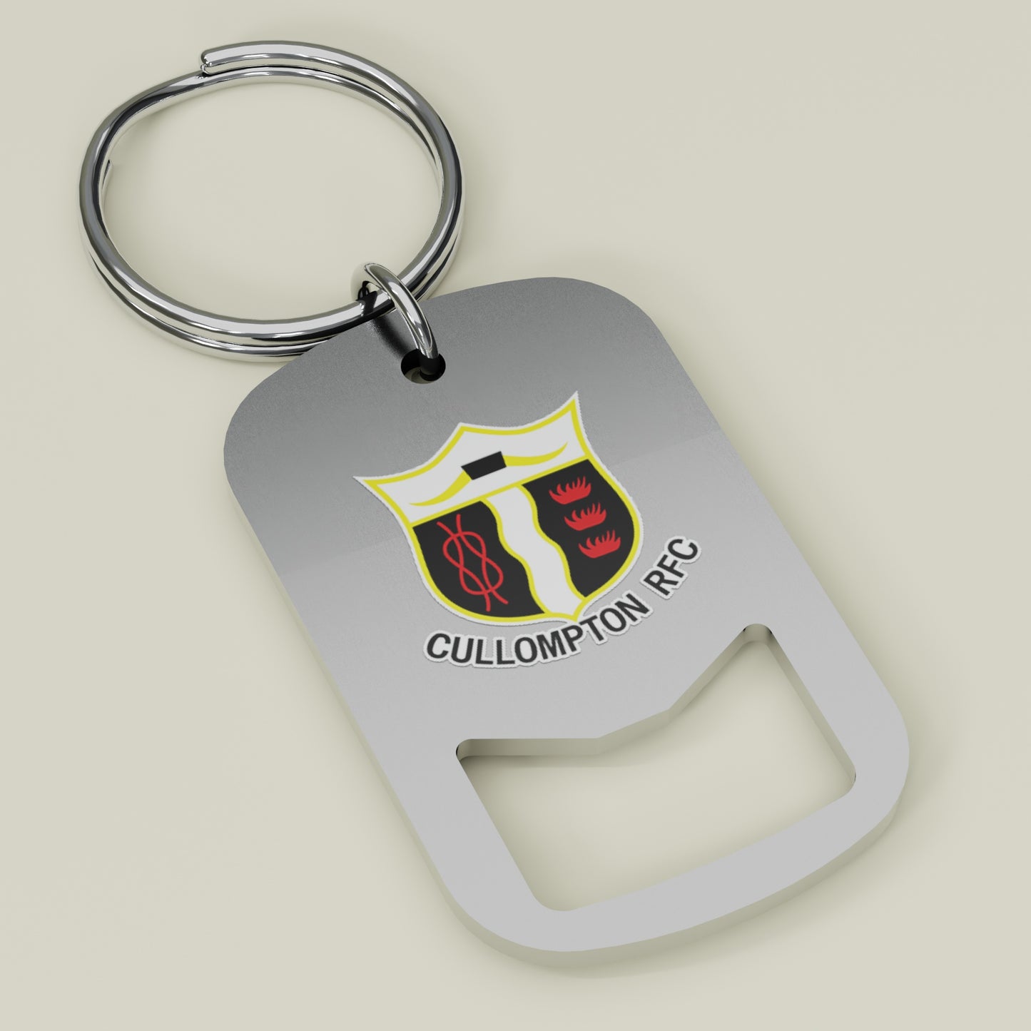 Cullompton RFC Metal Beer Opener Keyring