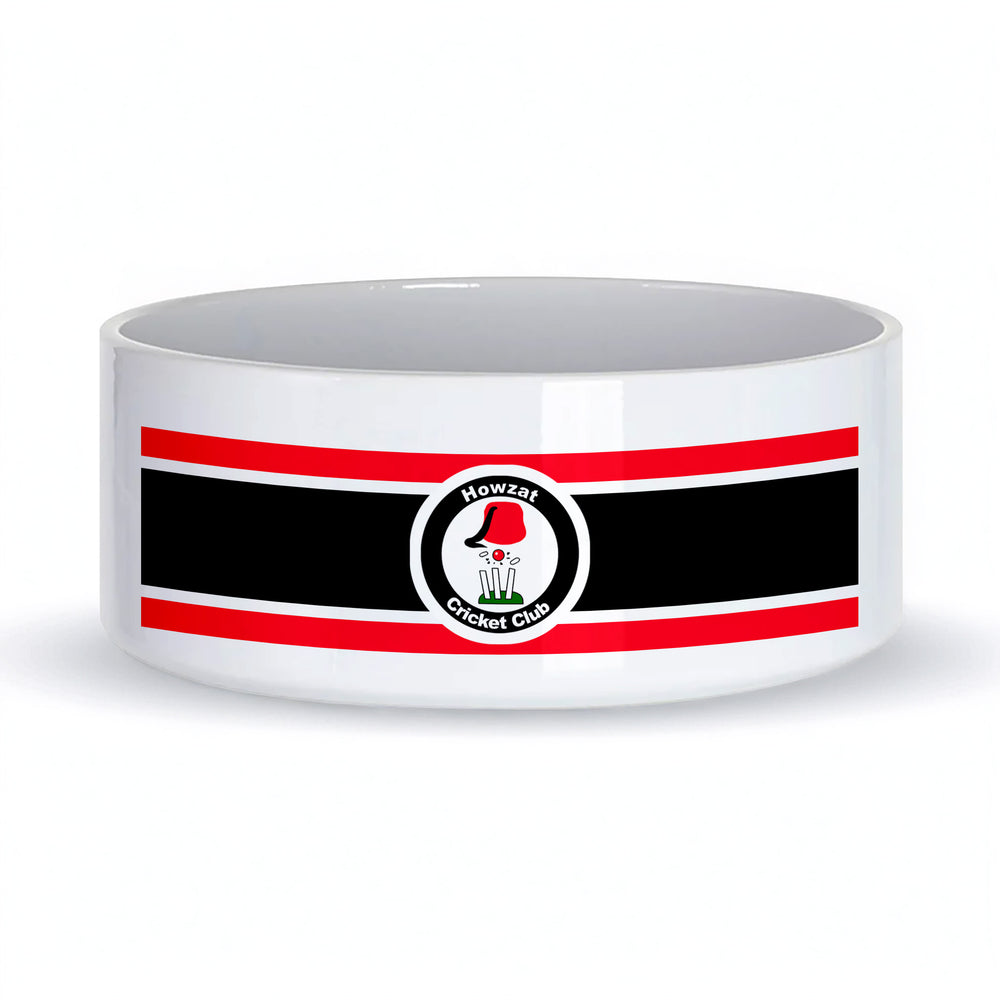 Howzat CC Ceramic Dog Bowl