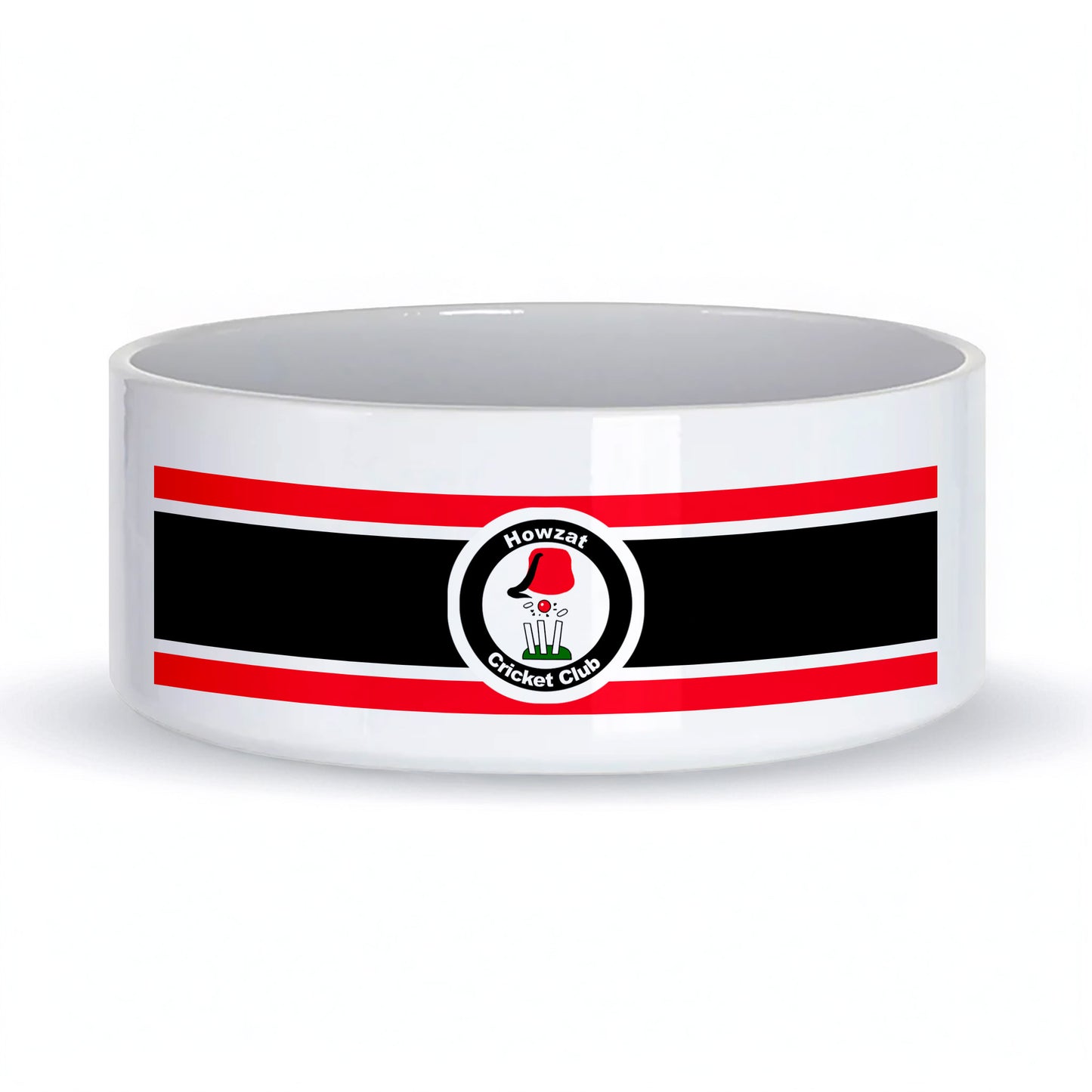 Howzat CC Ceramic Dog Bowl
