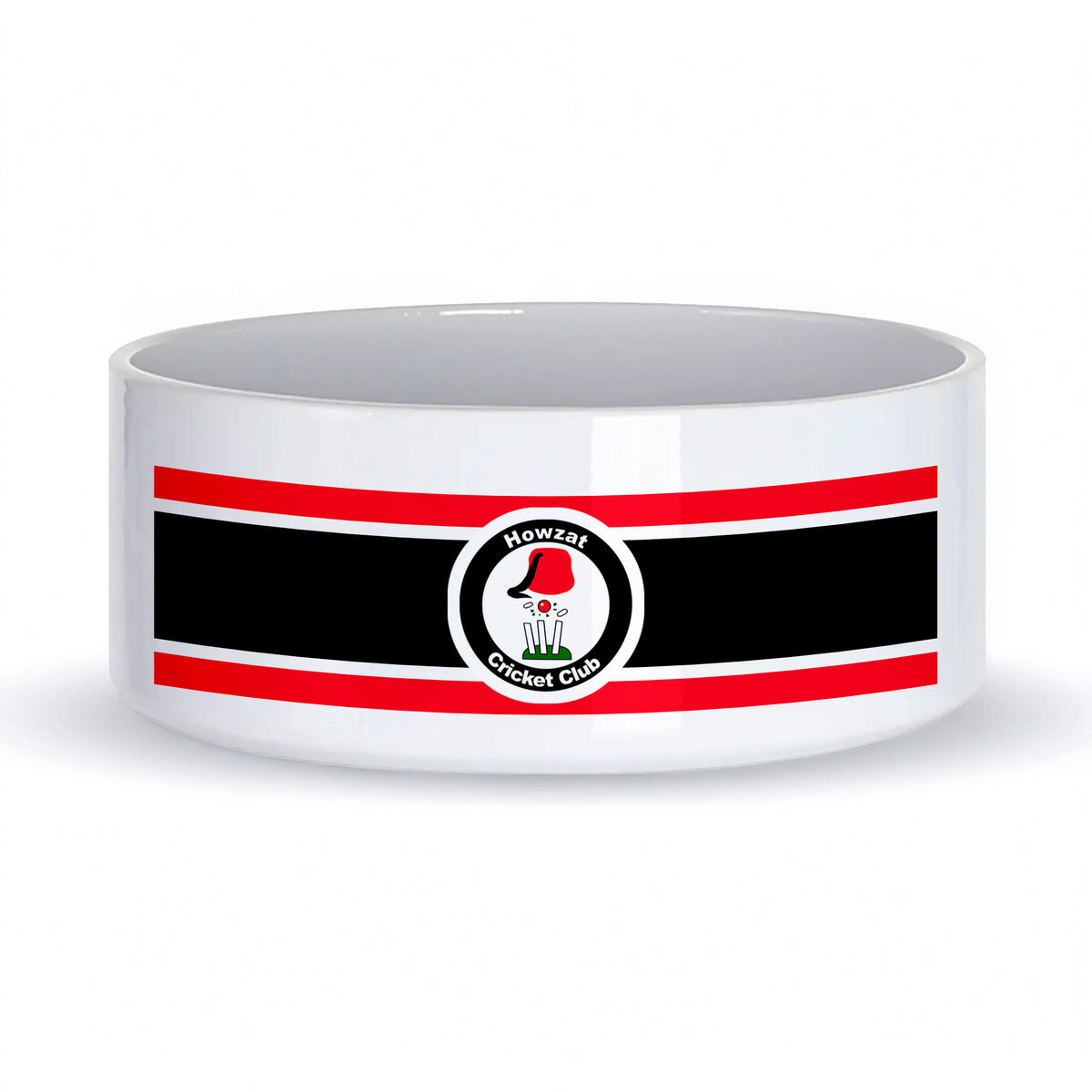Howzat CC Ceramic Dog Bowl
