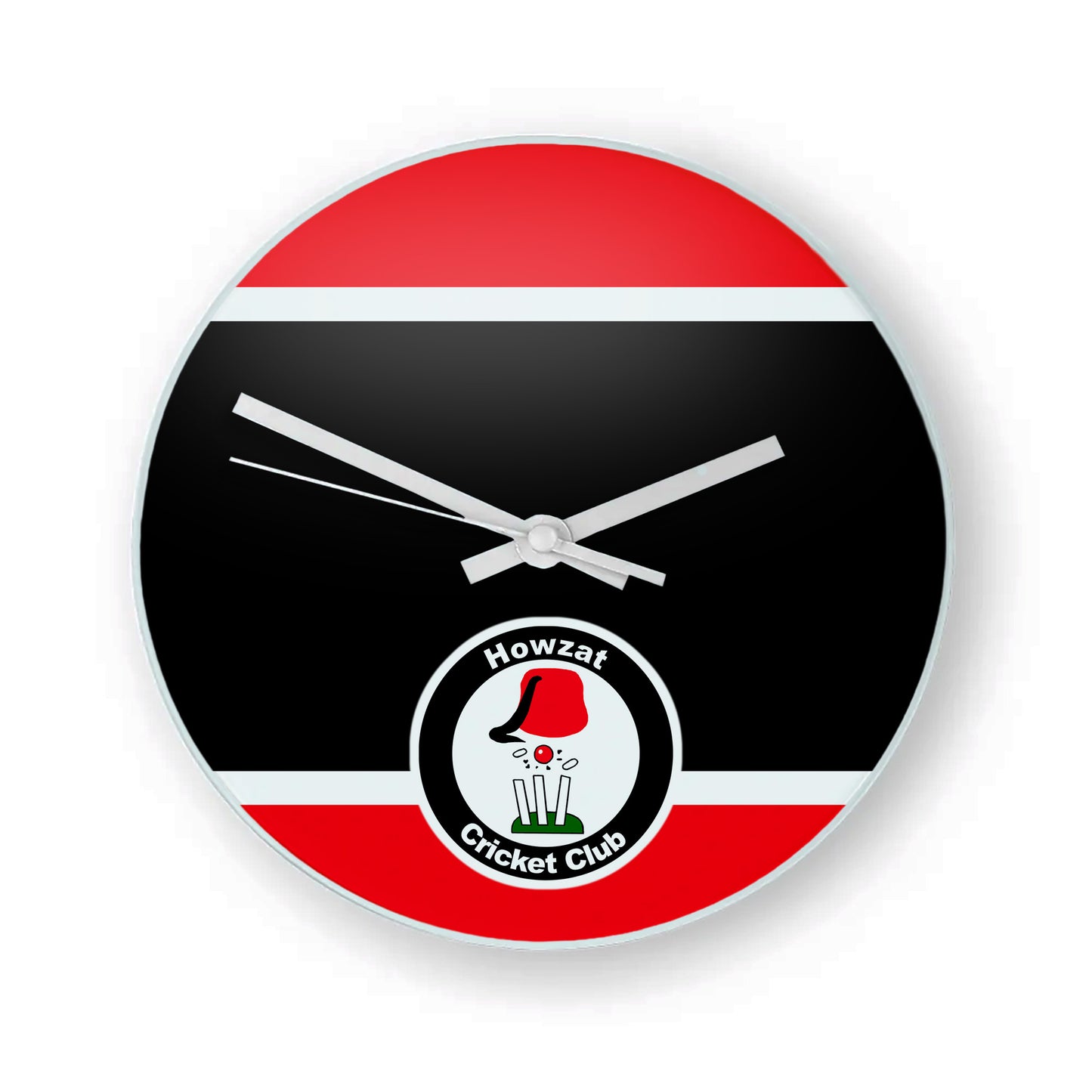 Howzat CC Glass Clock