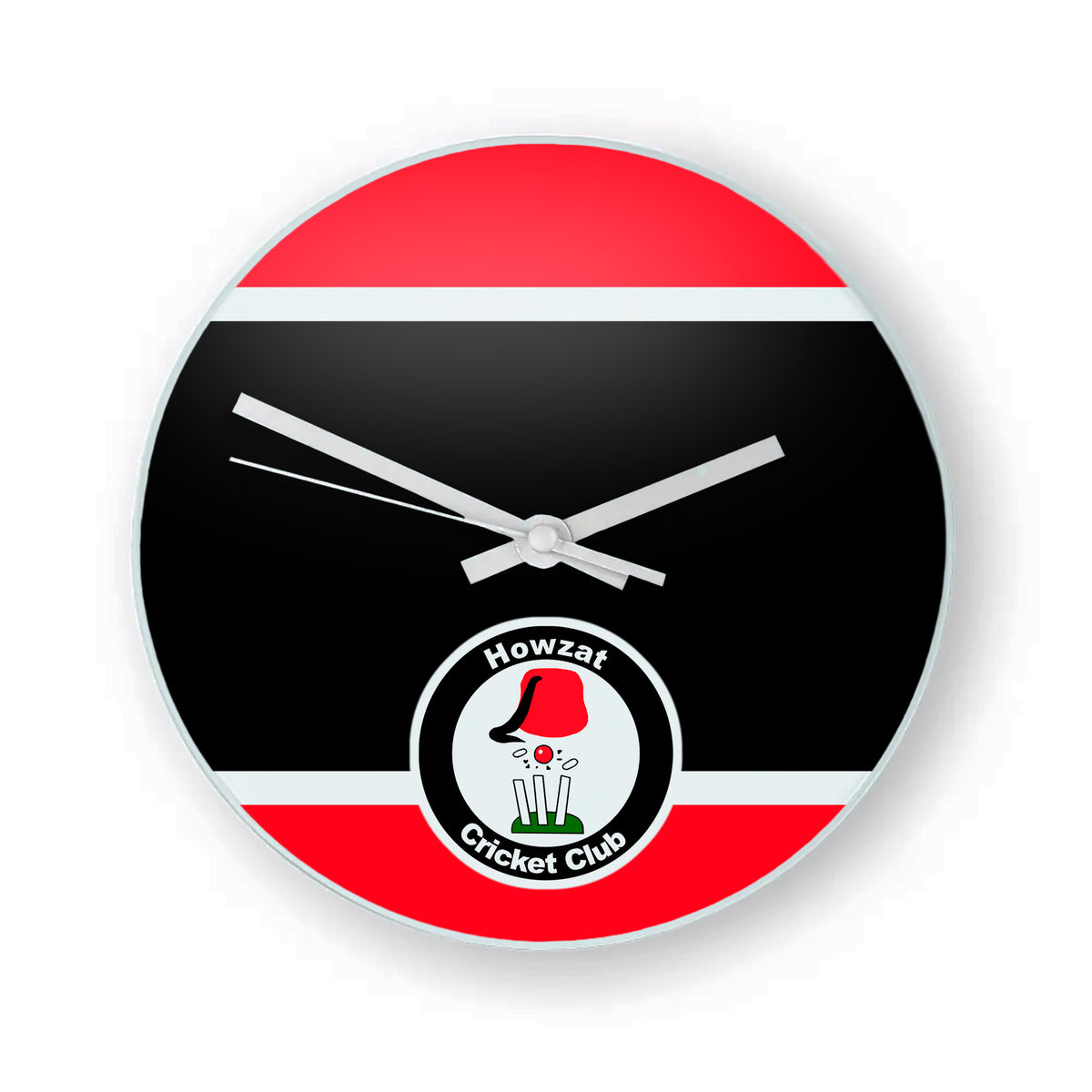 Howzat CC Glass Clock