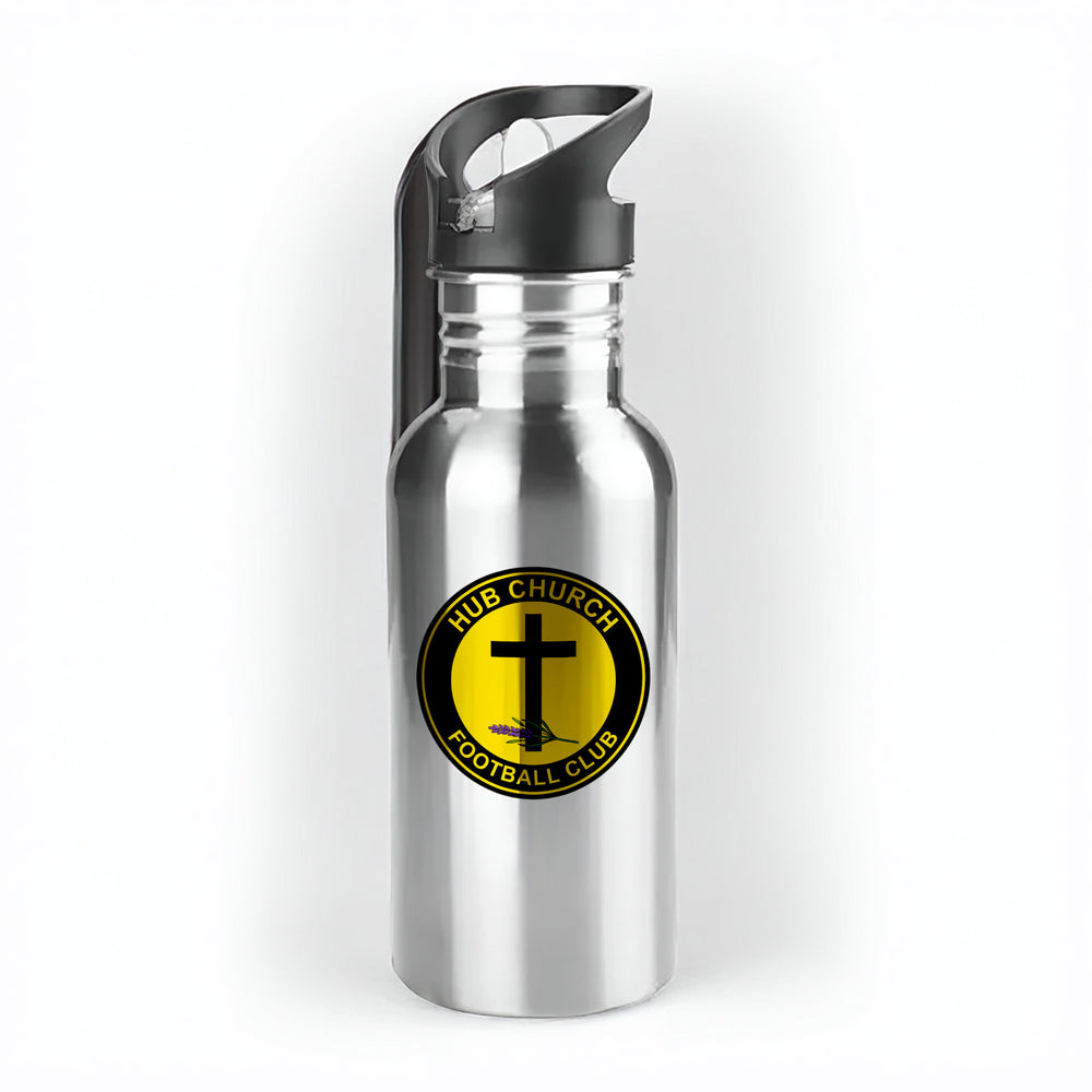 Hub Church FC 500ml Metal Straw Bottle