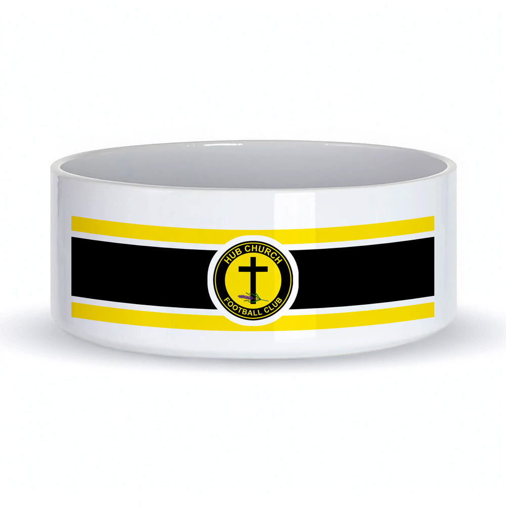 Hub Church FC Ceramic Dog Bowl