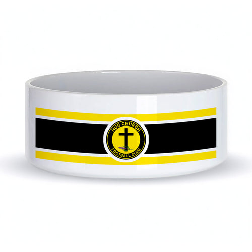 Hub Church FC Ceramic Dog Bowl