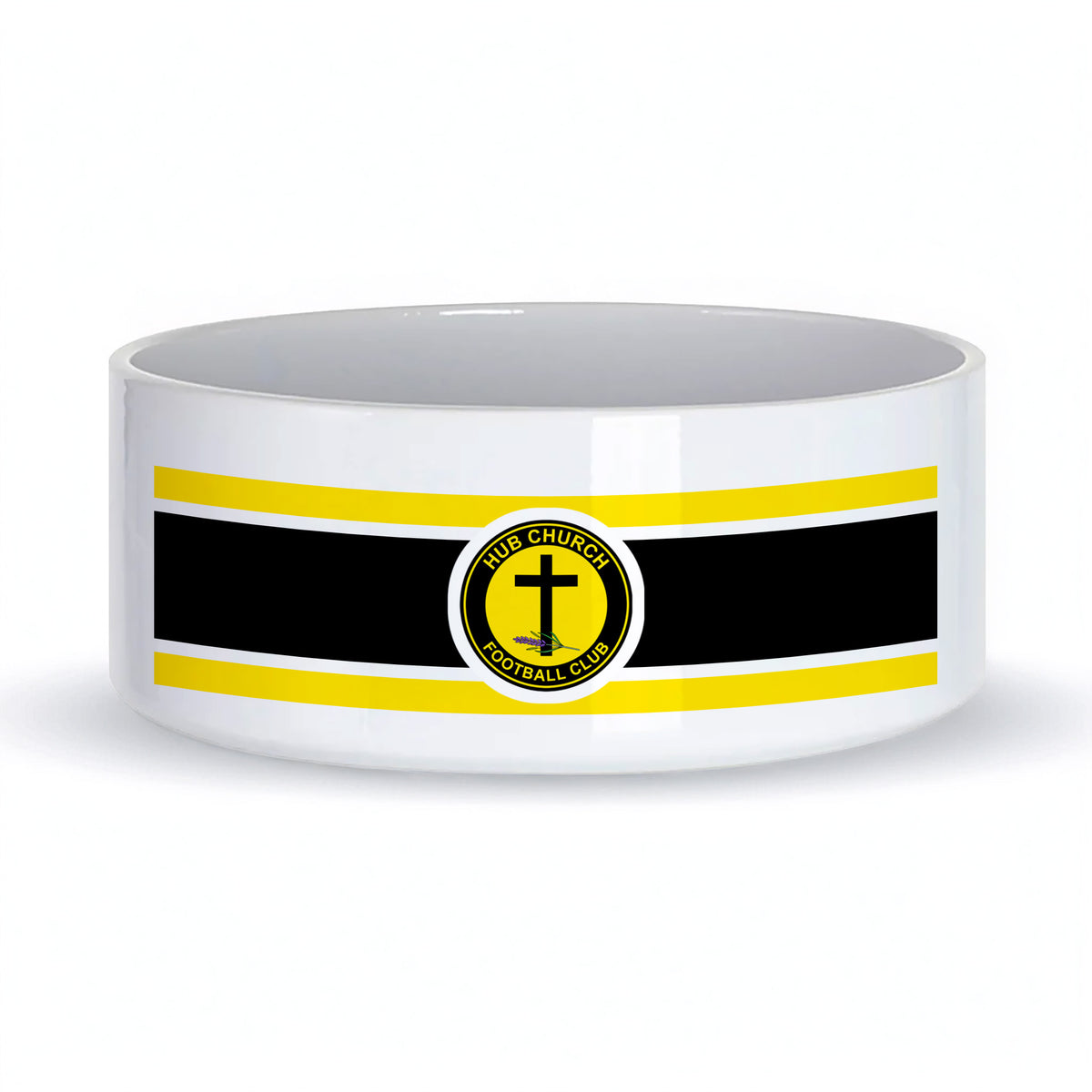 Hub Church FC Ceramic Dog Bowl