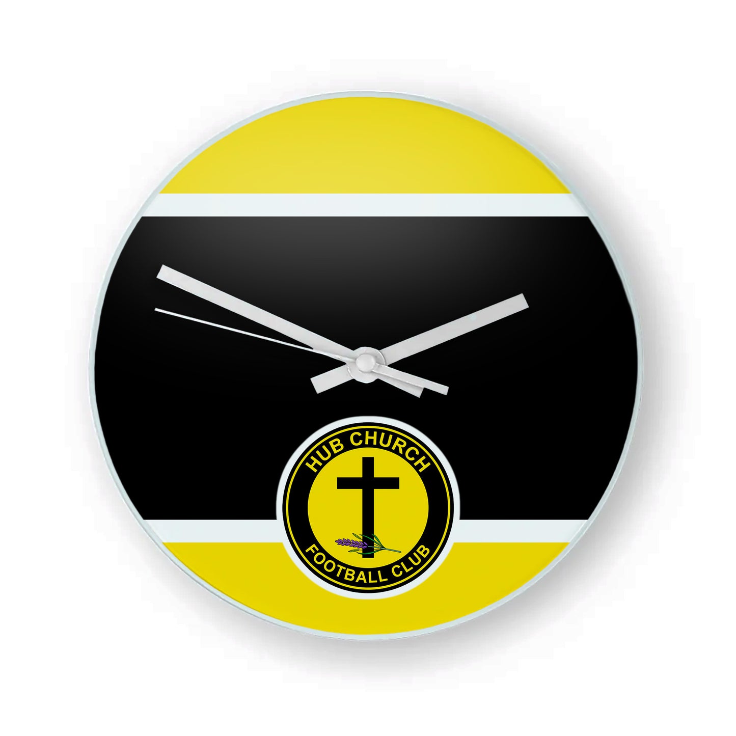 Hub Church FC Glass Clock