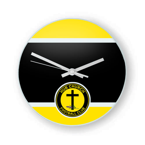Hub Church FC Glass Clock