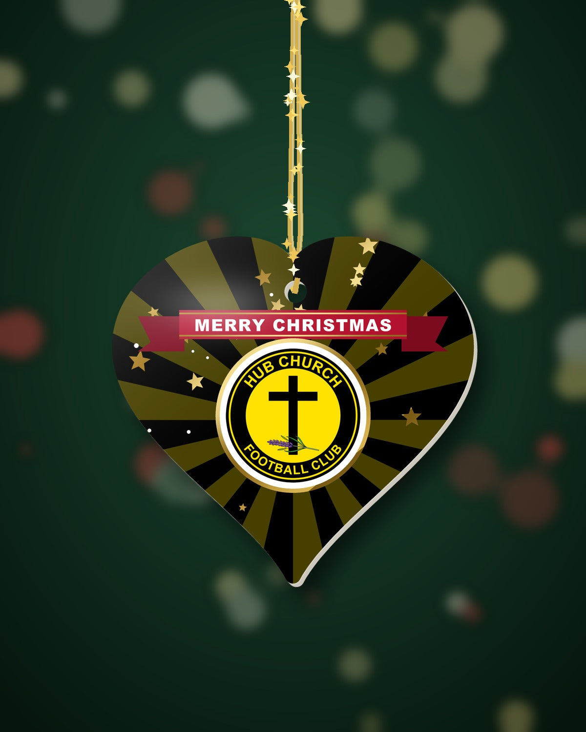 Hub Church FC Christmas Heart Starburst