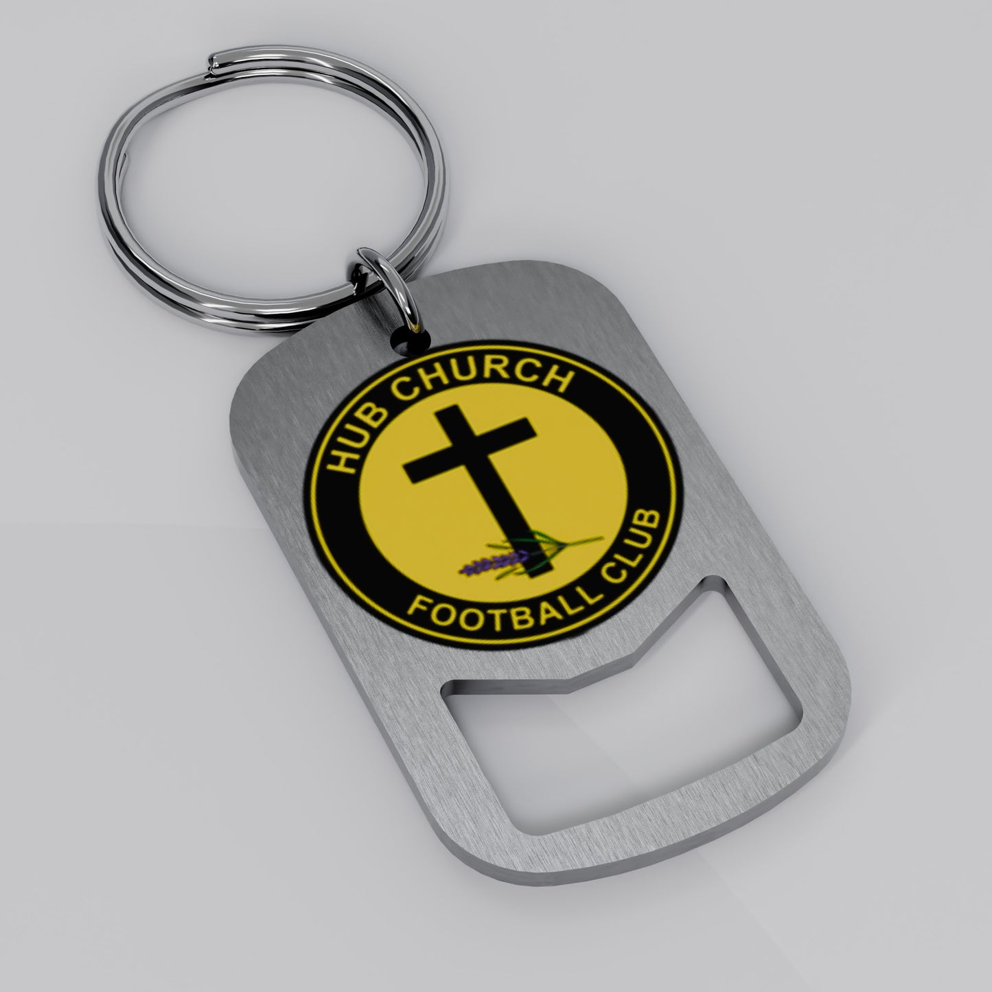 Hub Church FC Metal Beer Opener Keyring