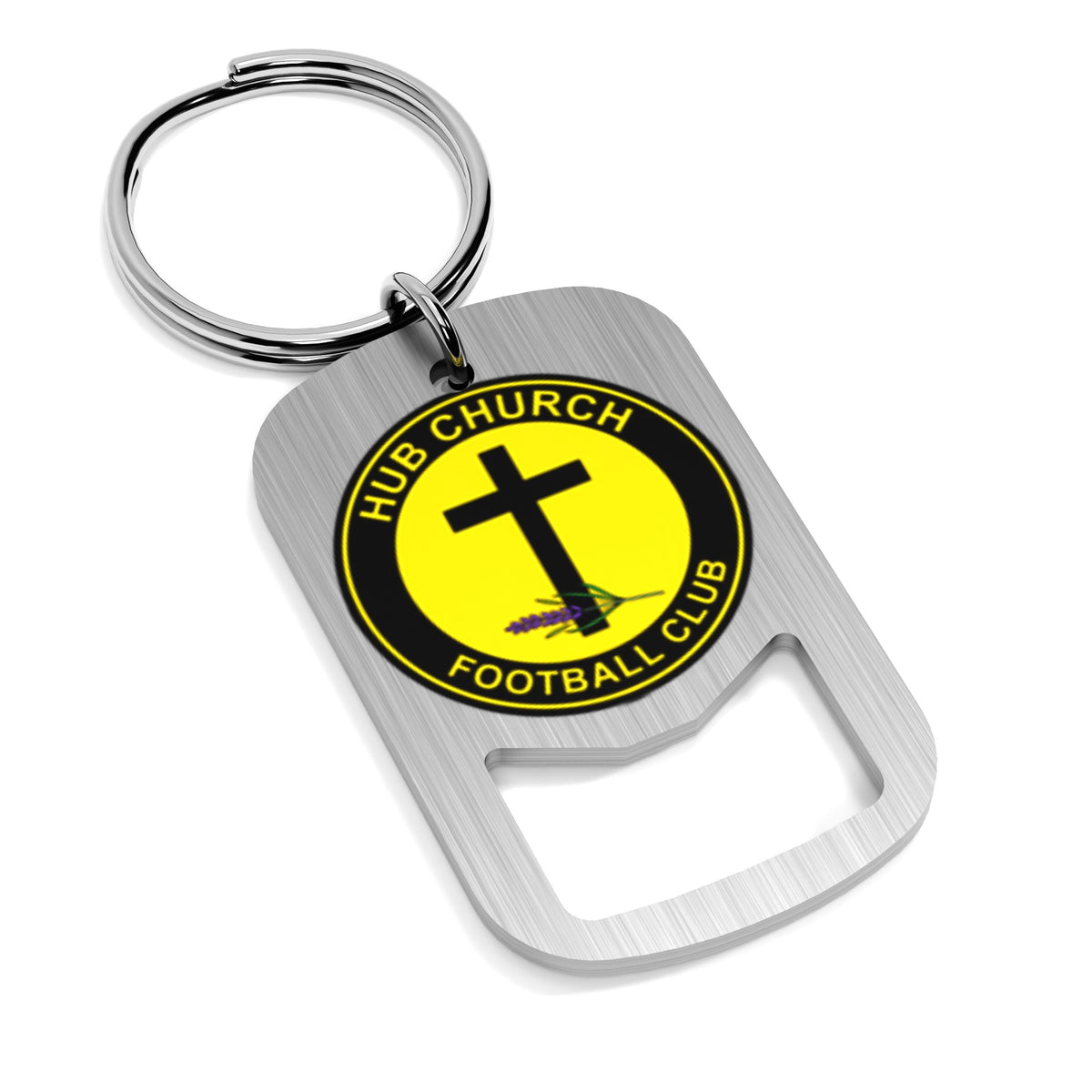 Hub Church FC Metal Beer Opener Keyring