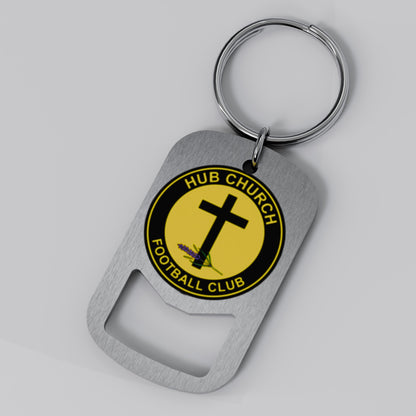 Hub Church FC Metal Beer Opener Keyring