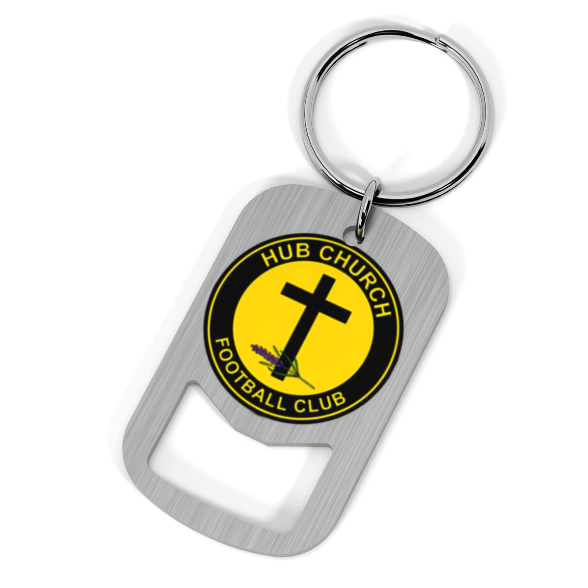 Hub Church FC Metal Beer Opener Keyring