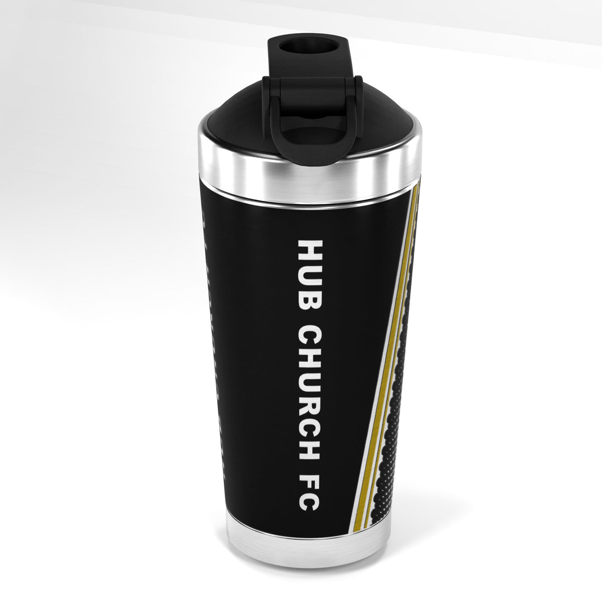 Hub Church FC 500ml Protein Shaker - club name back