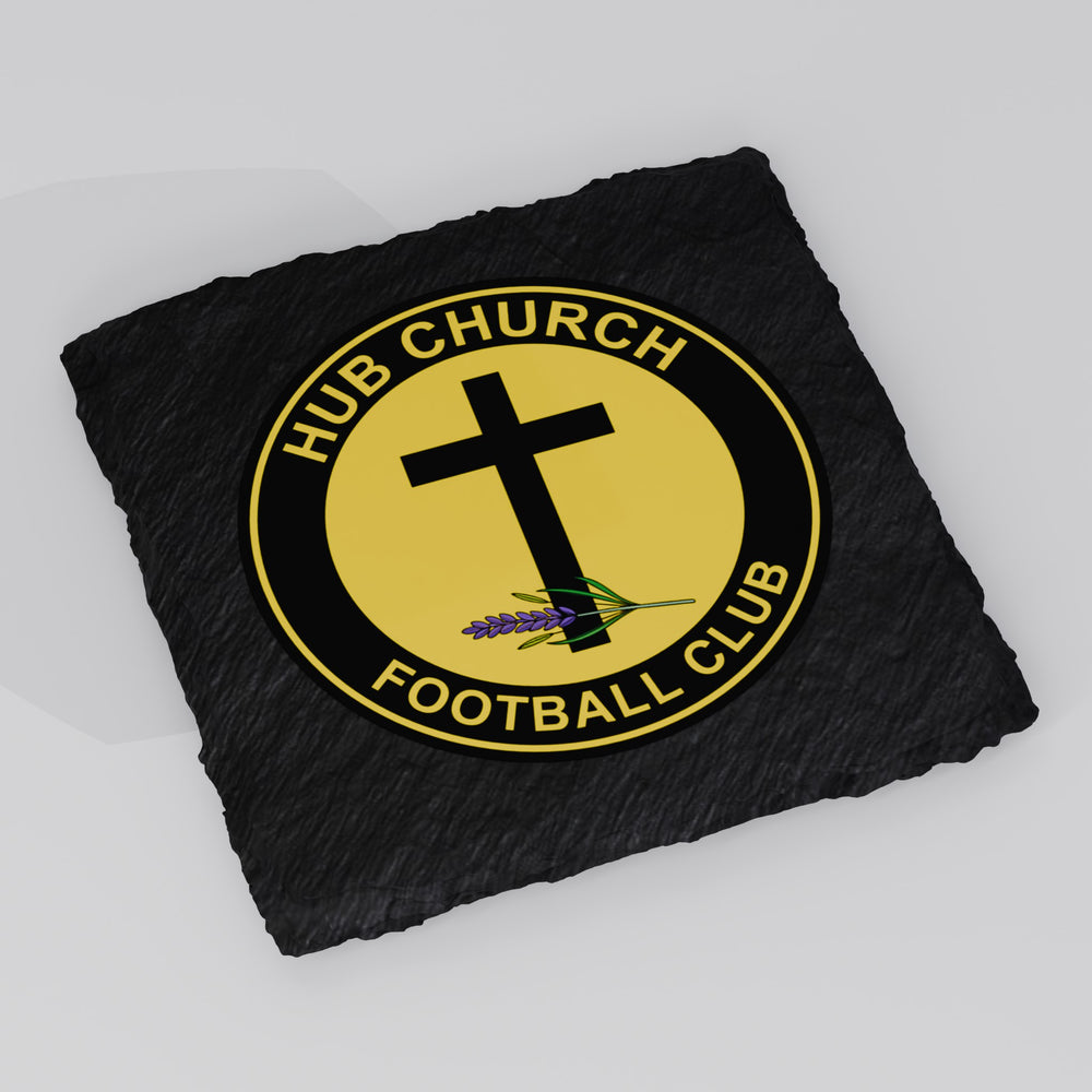 Hub Church FC Slate Coaster