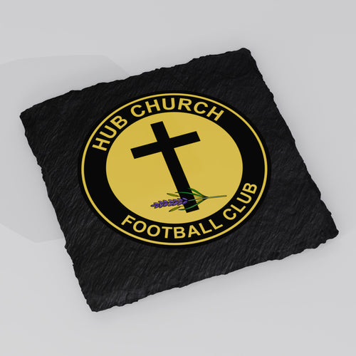 Hub Church FC Slate Coaster