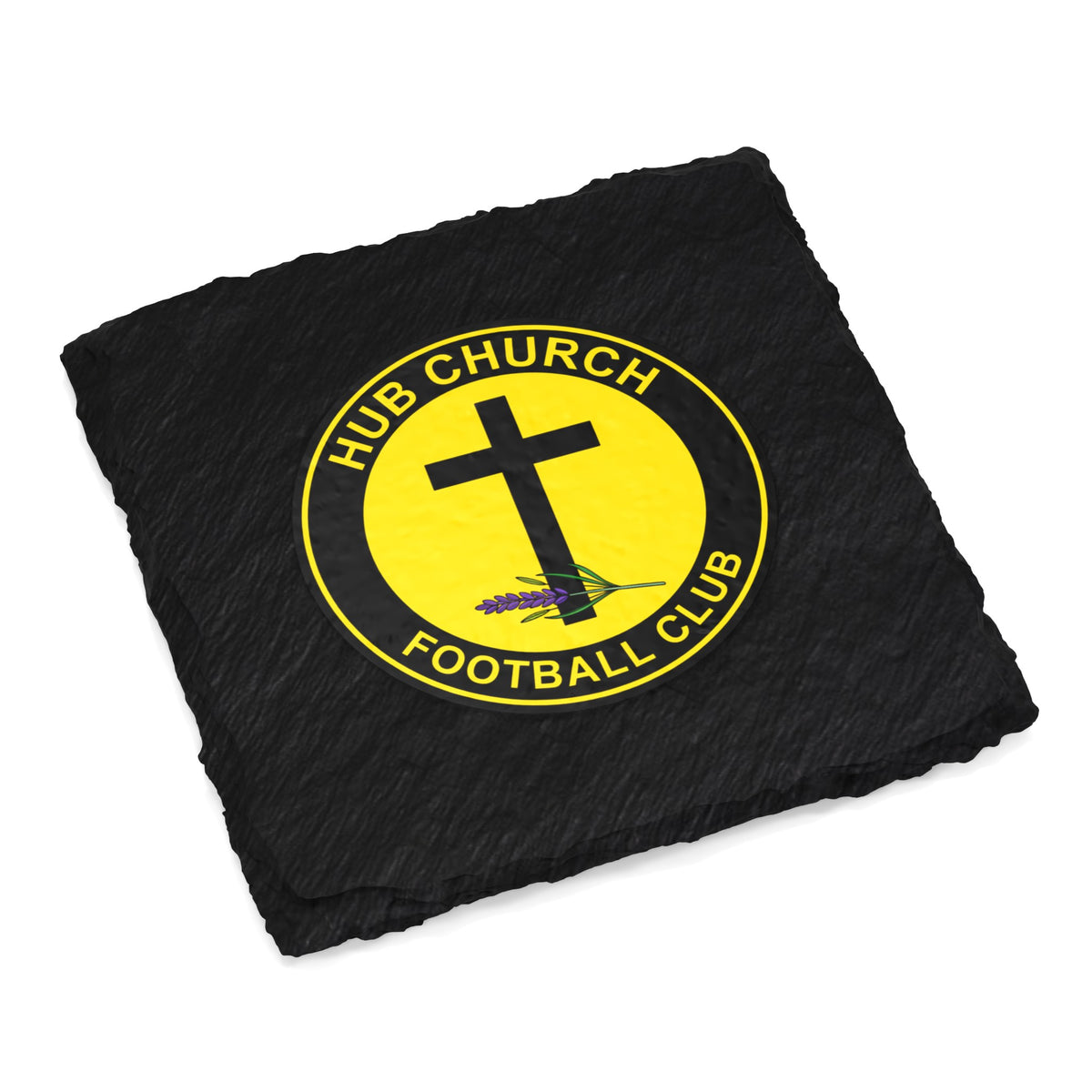 Hub Church FC Slate Coaster