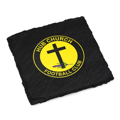 Hub Church FC Slate Coaster