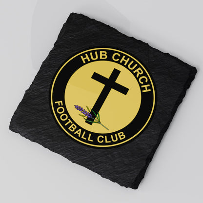Hub Church FC Slate Coaster