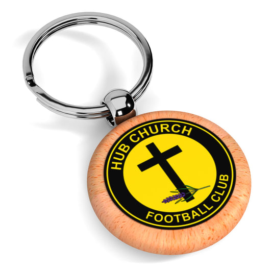 Hub Church FC Wooden Keyring