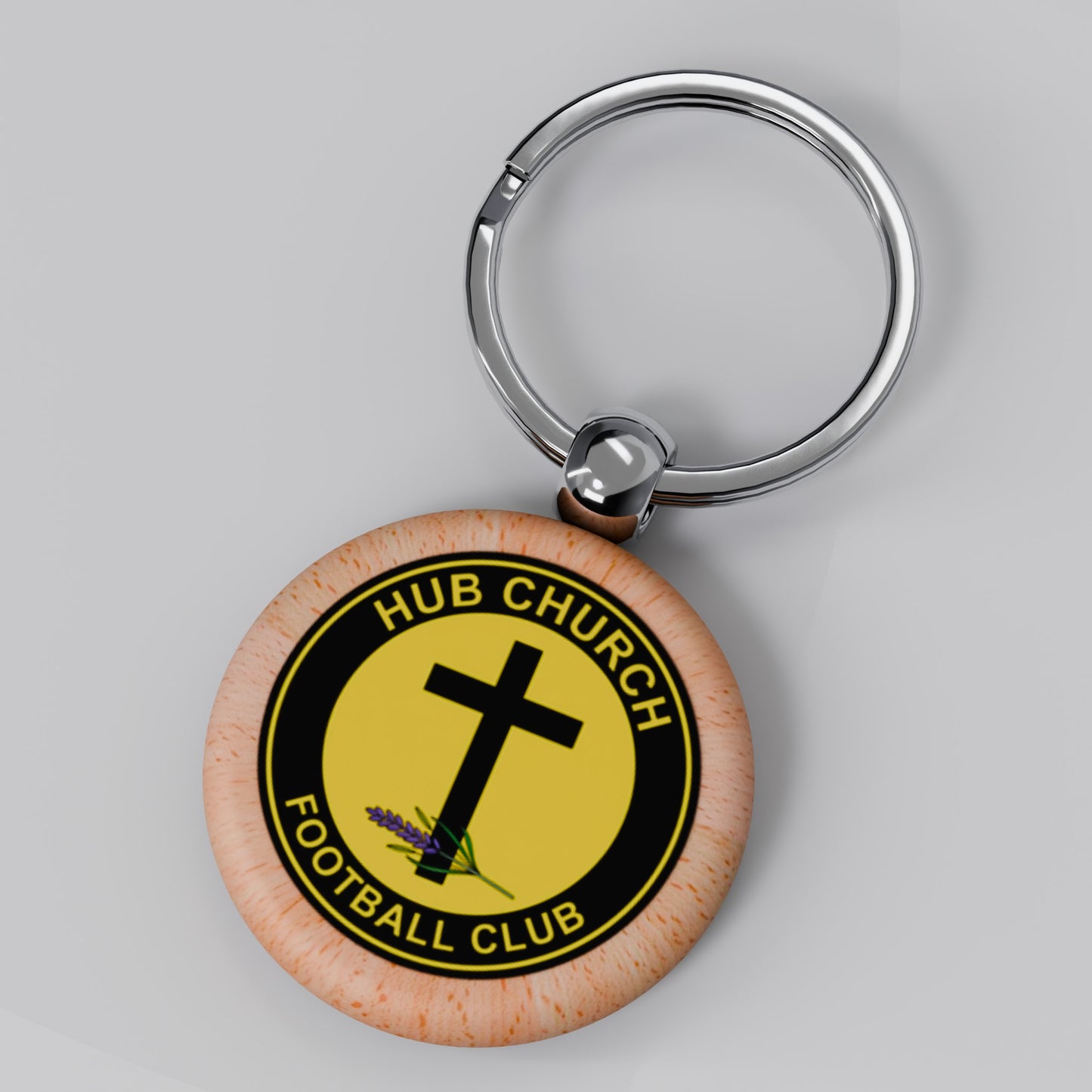 Hub Church FC Wooden Keyring