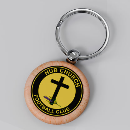 Hub Church FC Wooden Keyring